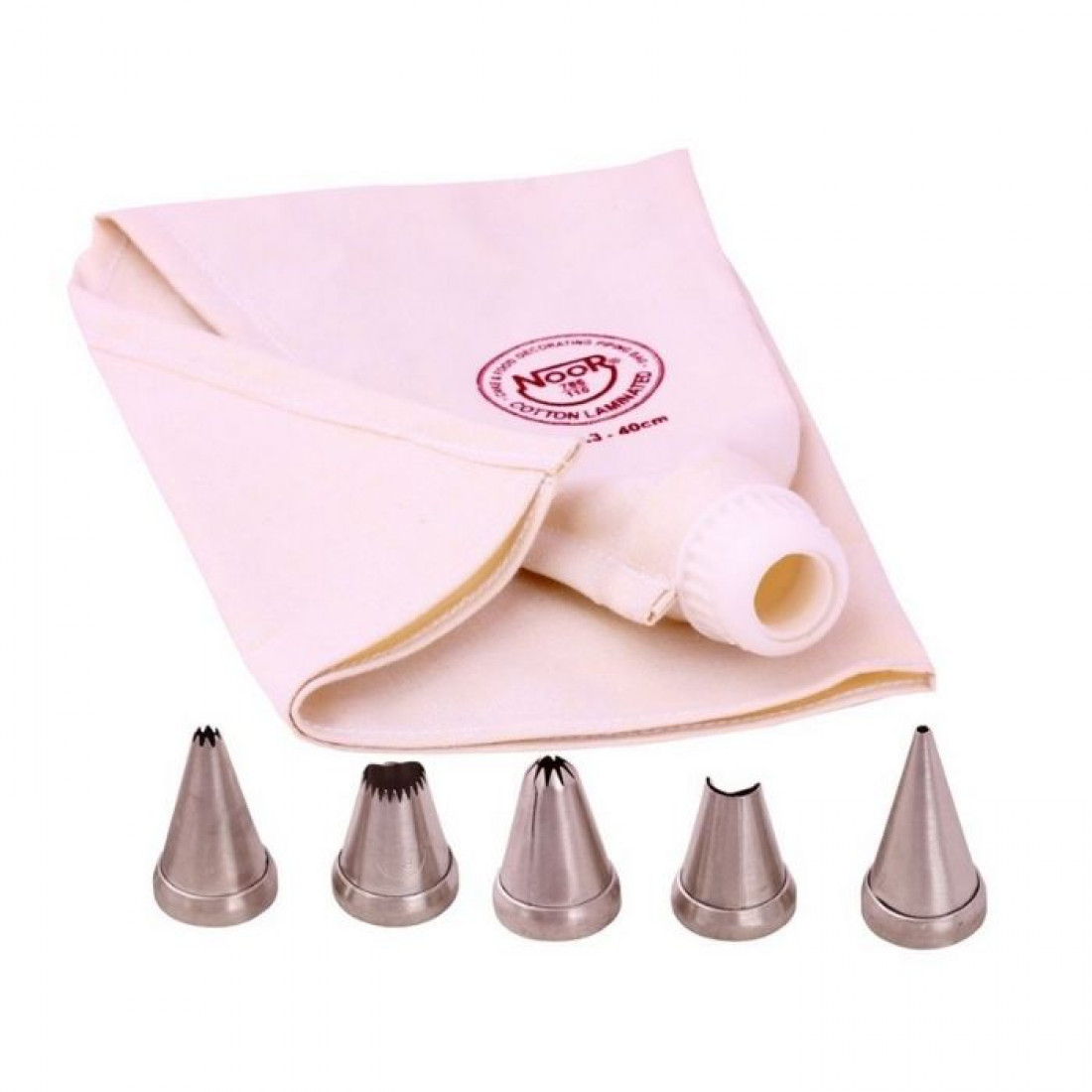 NOOR ICING BAG WITH 5 NOZZLES